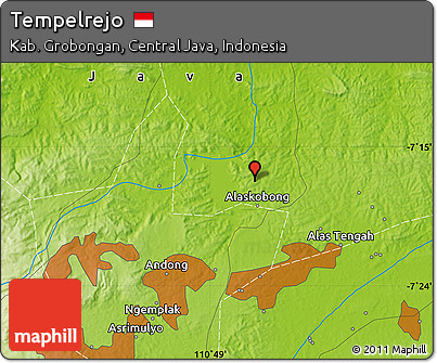 Physical Map of Tempelrejo