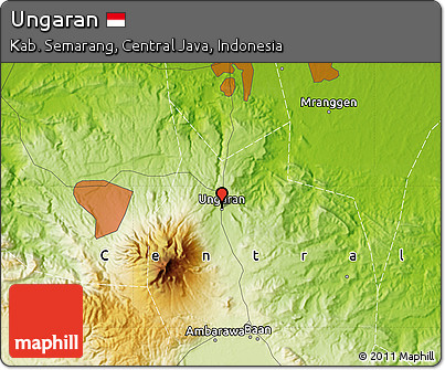 Physical Map of Ungaran