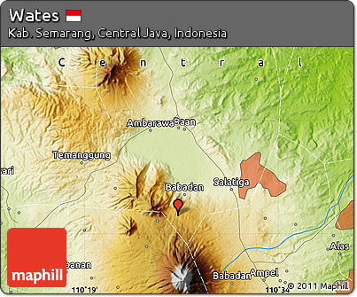 Physical Map of Wates