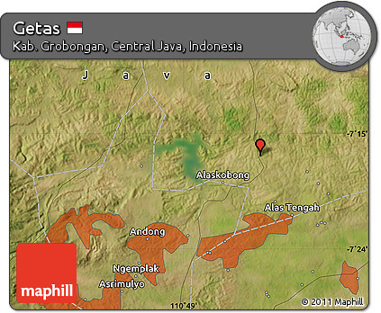 Satellite Map of Getas