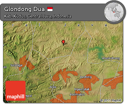 Satellite Map of Glondong Dua