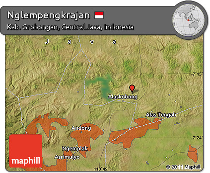Satellite Map of Nglempengkrajan