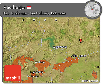 Satellite Map of Paciharjo