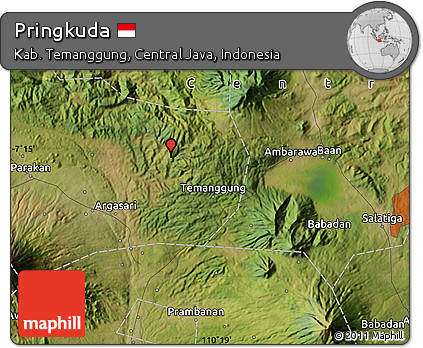 Satellite Map of Pringkuda