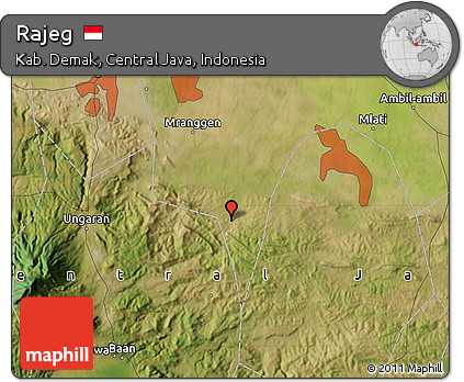 Satellite Map of Rajeg