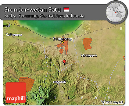 Satellite Map of Srondor-wetan Satu