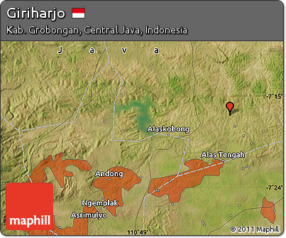 Satellite Map of Giriharjo