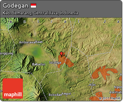 Satellite Map of Godegan