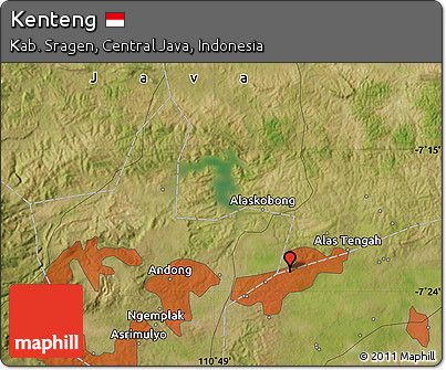 Satellite Map of Kenteng