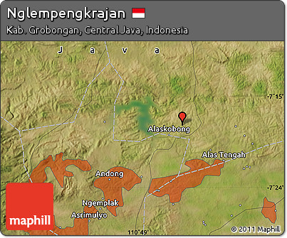 Satellite Map of Nglempengkrajan
