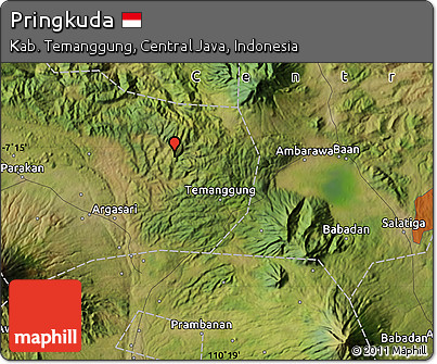Satellite Map of Pringkuda