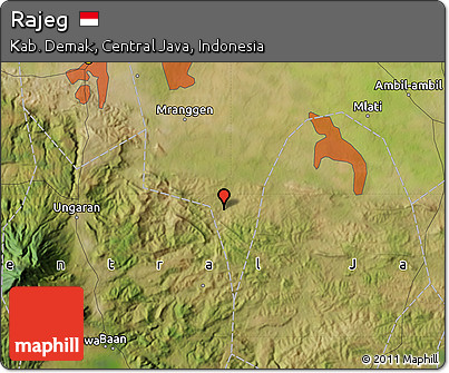 Satellite Map of Rajeg