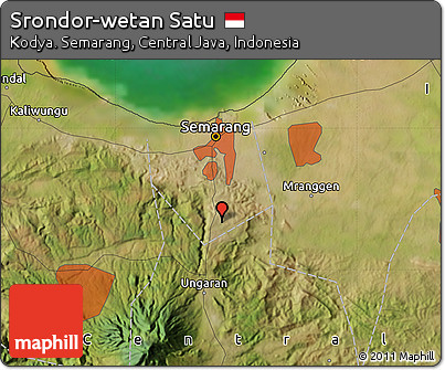 Satellite Map of Srondor-wetan Satu