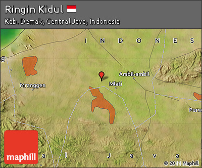Satellite Map of Ringin Kidul