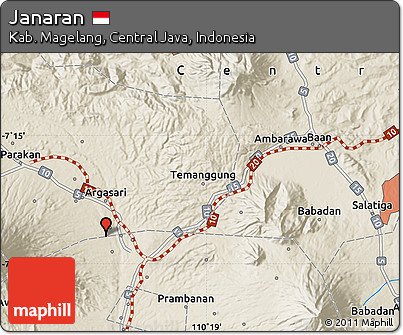 Shaded Relief Map of Janaran