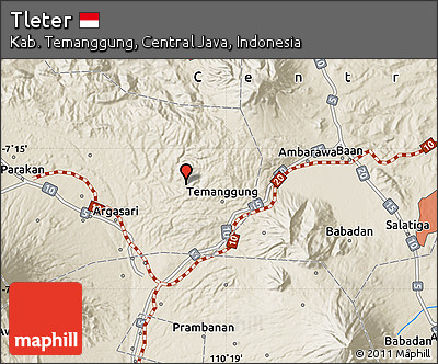 Shaded Relief Map of Tleter