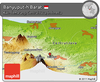 Physical Panoramic Map of Banyuputih Barat