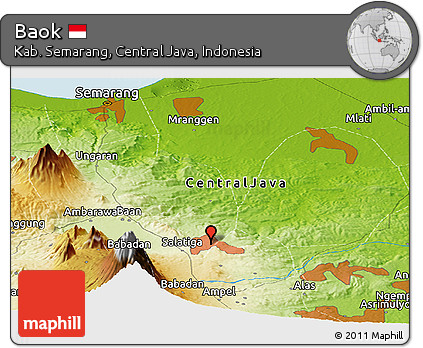 Physical Panoramic Map of Baok