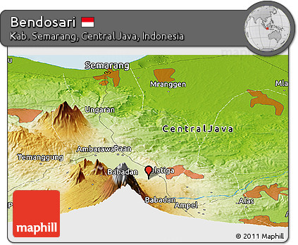 Physical Panoramic Map of Bendosari