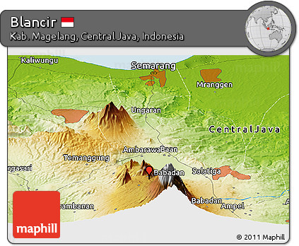 Physical Panoramic Map of Blancir