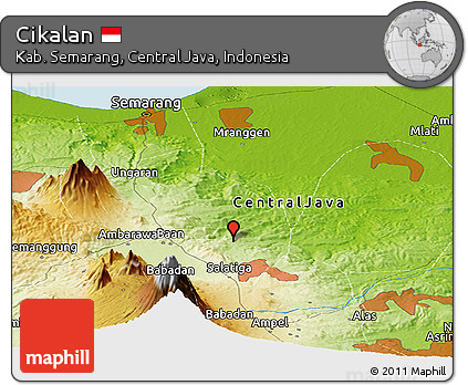 Physical Panoramic Map of Cikalan