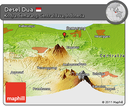 Physical Panoramic Map of Desel Dua
