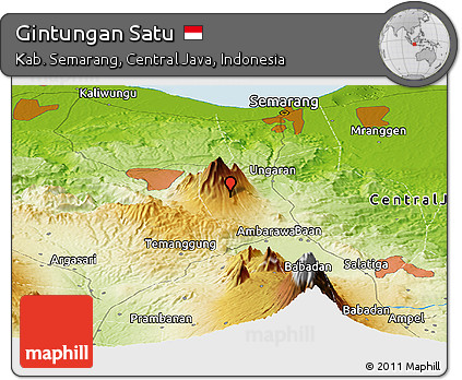 Physical Panoramic Map of Gintungan Satu