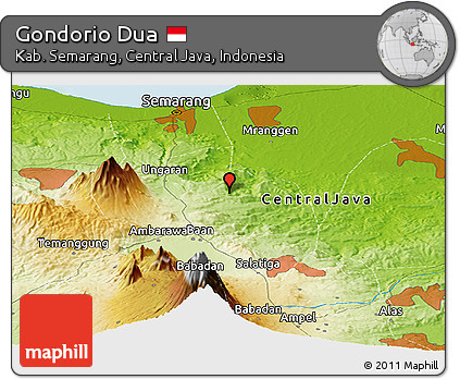 Physical Panoramic Map of Gondorio Dua
