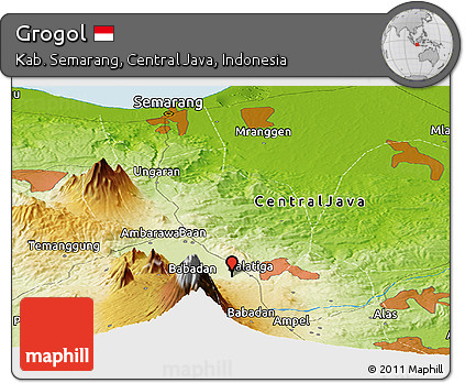 Physical Panoramic Map of Grogol