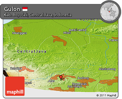 Physical Panoramic Map of Gulon