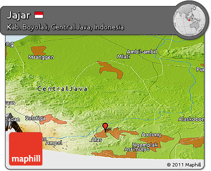 Physical Panoramic Map of Jajar