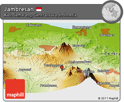 Physical Panoramic Map of Jambresan