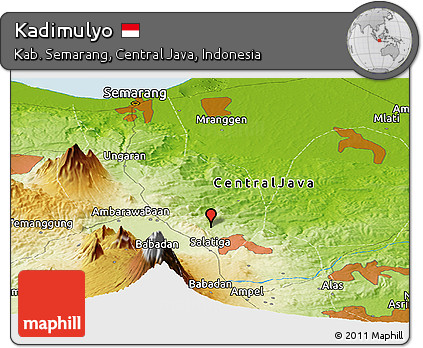 Physical Panoramic Map of Kadimulyo