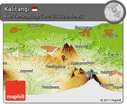 Physical Panoramic Map of Kalitangi