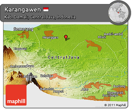 Physical Panoramic Map of Karangawen