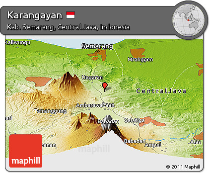 Physical Panoramic Map of Karangayan