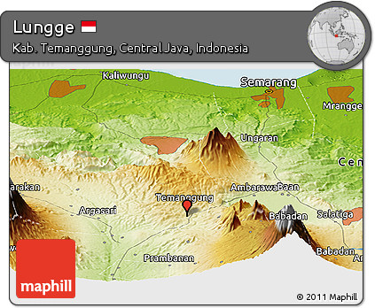 Physical Panoramic Map of Lungge