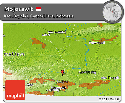 Physical Panoramic Map of Mojosawit