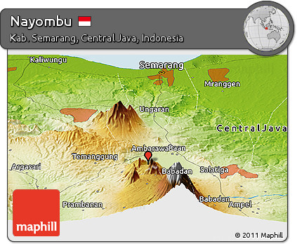 Physical Panoramic Map of Nayombu