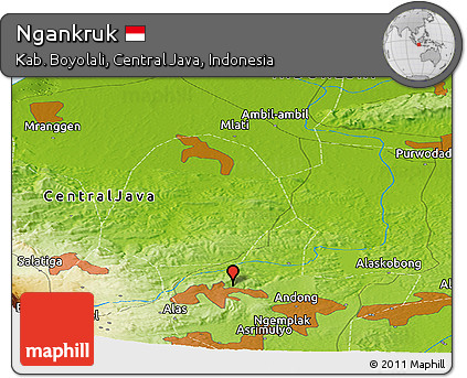 Physical Panoramic Map of Ngankruk