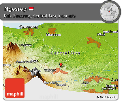 Physical Panoramic Map of Ngesrep