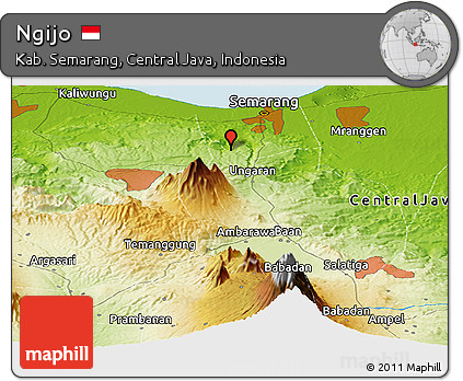 Physical Panoramic Map of Ngijo