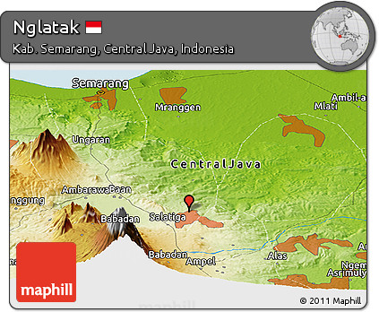 Physical Panoramic Map of Nglatak