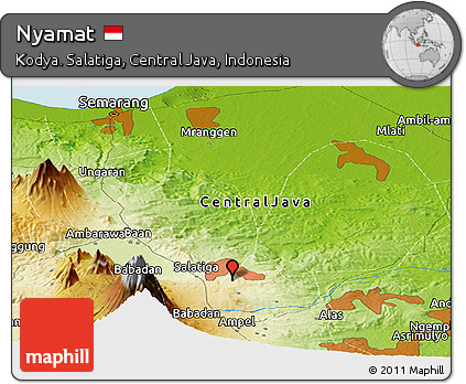Physical Panoramic Map of Nyamat