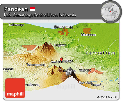 Physical Panoramic Map of Pandean