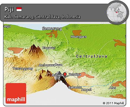 Physical Panoramic Map of Piji