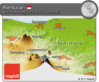 Physical Panoramic Map of Randusari