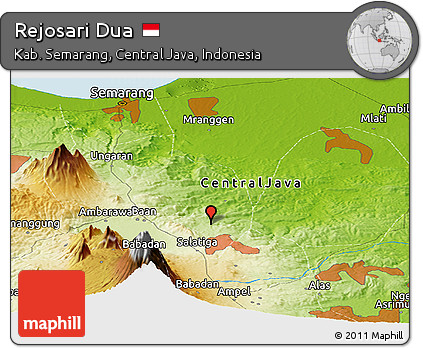 Physical Panoramic Map of Rejosari Dua