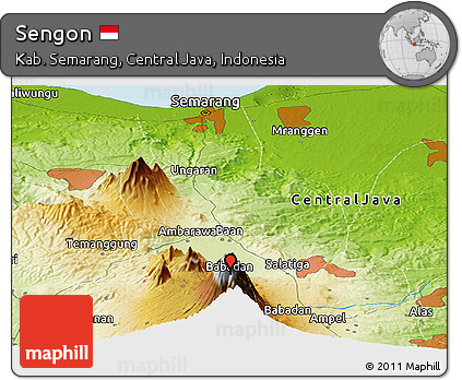 Physical Panoramic Map of Sengon