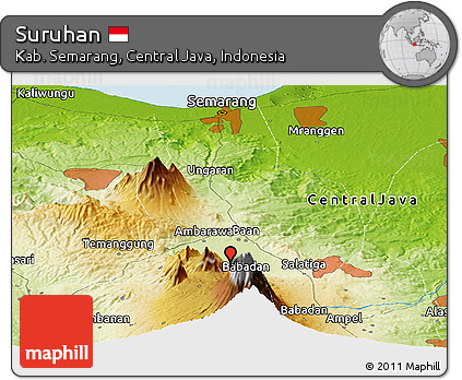 Physical Panoramic Map of Suruhan